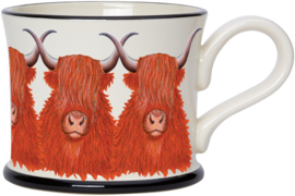 Moorland Pottery beker Schotse Hooglander koeien