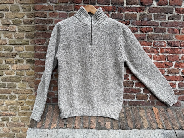 FH501A Trui met rits gemêleerd - Shell