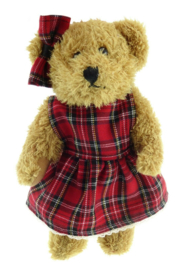 Harris Tweed Teddyberin in Royal Stewart jurk