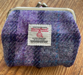 Harris Tweed portemonnee Bold Purple check