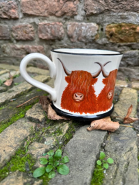 Moorland Pottery beker Schotse Hooglander koeien