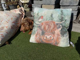 Frosted Highland Cow kussen
