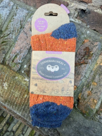 Connemara sokken Oranje/Blauw 43-46