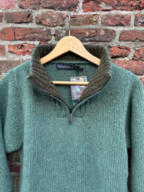 C283 Wol/Cashmere trui met ritsje in "Wave"