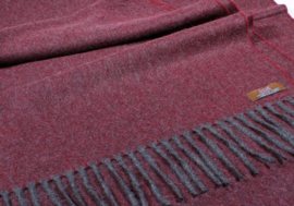 Lovat Angora/Merino lamswollen stole Bordeaux / Antraciet
