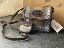 Thistlebag "Poppy" in Hunting MacLeod stof van Harris Tweed