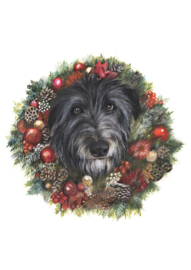 The Christmas Wreath Deerhound