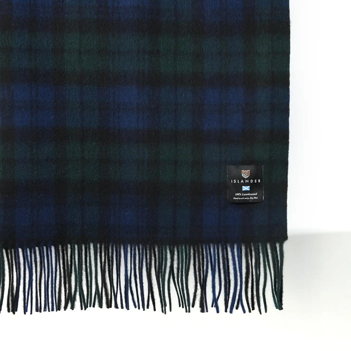 Islander lamswollen plaid Black Watch geruit