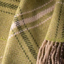 Merino/Cashmere Groen ruiten plaid