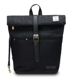 Canvas Backpack Black Herringbone