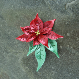 Kerstster broche