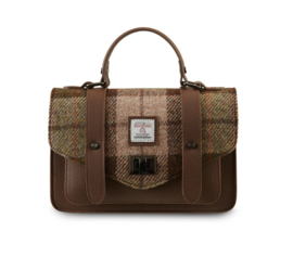 Leather Medium satchel Chestnut Tartan