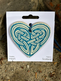 Keltisch hangend Hart turquoise