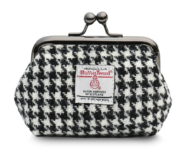 Harris Tweed portemonnee Houndstooth zwart/wit