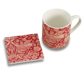 Onderzetter William Morris "Strawberry Thieves" Raspberry