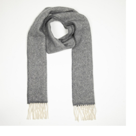 2421 John Hanly Merino/Cashmere sjaal Muisgrijs