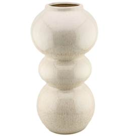 Aardewerk vaas bubbles beige wb