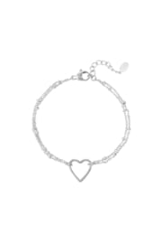 Armband heart hue - zilver