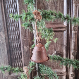 Kerstklok 8 cm. roest
