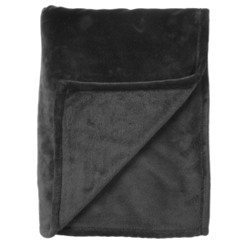 BILLY - Plaid flannel fleece 150x200 cm - Raven black  - superzacht