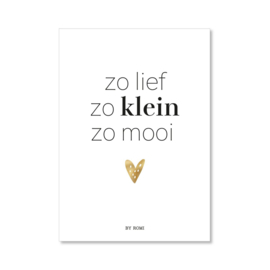 Wenskaart / Zo lief zo klein zo mooi