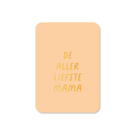 Minikaart Liefste mama (met goudfolie)