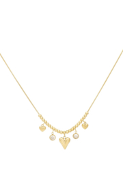 Gleaming heart ketting - Goud kleur
