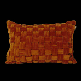 Kussen Velvet square| 40x60 cm | Cognac