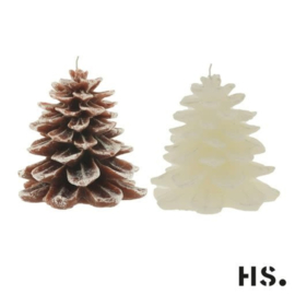 Candle Pinecone L Wit