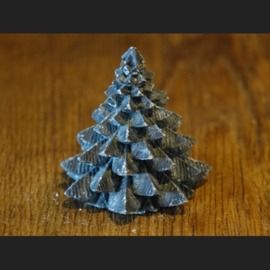 Amberblok 3D Kerstboom - Black amber