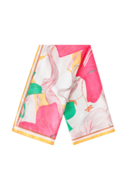 Flower day scarf Red