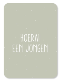 Kaart Hoera een jongen