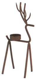 Candle holder f/tealight reindeer