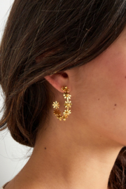 Oorbellen floral finesse - Goud kleur