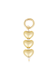 Hanger hartjes en parels - Goud kleur
