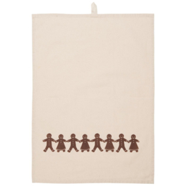 Tea towel Villum natural w/gingerbread couples