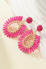 Spring Vibes Earrings - Fuchsia
