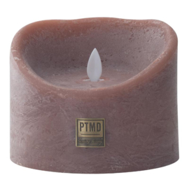 LED Light Candle rustic brown moveable flame XL