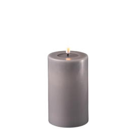 Grey LED Candle D: 7,5 * 12,5 cm
