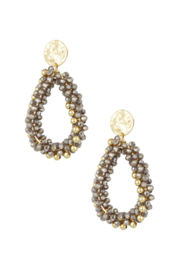 Bead drop oorbellen - terracotta