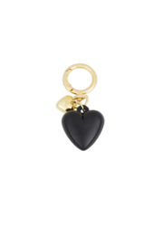 Double heart hanger - Zwart