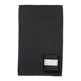 Handdoek (keuken) donker grijs met banderol