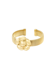 Statement bloemen armband - Goud kleur