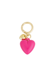 Double heart hanger - Fuchsia