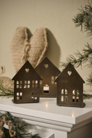 Candle holder f/tealight house facade  nr 1