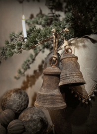 Canvas prent De kerstklokken met latje