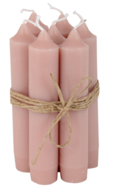 Short dinner candle dusty pink