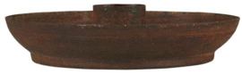 Candle holder f/dinner candle rust