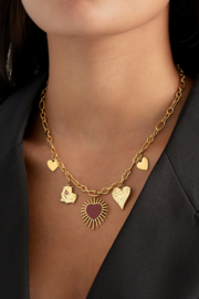 Endless hearts necklace - gold