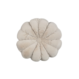 Lilymay Beige polyester flower cushion round